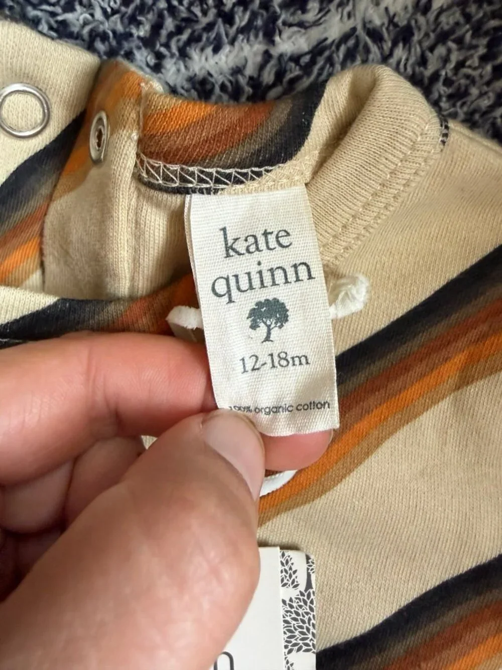 Kate Quinn 70s striped one piece romper. 12-18m